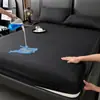 Protector de colchón impermeable de una sola capa, lavable a máquina, color liso, antideslizante, a prueba de orina, funda de colchón, disponible en varios tamaños, venta al por mayor transfronteriza