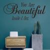 Eres hermosa por dentro y por fuera Pegatinas de pared decorativas para sala de estar Pegatinas de pared en inglés