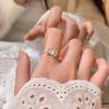 Anillo Opel de Lazo Suave Versátil Temperamento Nicho Moda de Alto Nivel Celebridad de Internet Anillo para el Dedo Anillo Joya