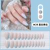 Venta transfronteriza entre Europa y Estados Unidos de pegatinas para uñas postizas con acabado de armadura de almendra de tamaño mediano y largo con diseño de nicho personalizado que muestran la mano de larga duración.