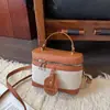 Verão 2026 Novo Estilo Color-Blocking Textura de Nicho Tendência Moda Versátil Estiloso Casual Ombro Transversal Bolsa de Mão Caixa