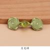 Botón de Hebilla Cheongsam Botón de Rosa con Diamante Cuentas de Jade Tejidas a Mano Chinas Botón Decorativo para Ropa Camisa Accesorios