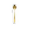 Cuchara coreana de acero inoxidable 304 engrosada para el hogar, cuchara sopera para arroz, cuchara dorada, cuchara de mango largo, cuchara para helado, cuchara para mezclar café