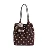 Bolsa de Lona Casual de Grande Capacidade para Mulheres, Nova Bolsa de Ombro Leve para o Início do Outono 2026 para o Dia a Dia, Bolsa Tote Saco de Bolinhas