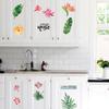SK7173 Zhonglan Pegatinas de Pared de Acuarela Tropical para Entrada, Sala de Estar, Dormitorio, Comedor, Decoración de Pared de Fondo de TV, Pegatinas de Pared Impermeables