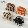 Pinza de ácido acético coreana de alta gama Wjia pinza simple hueca para cabello medio pinza de tiburón leopardo pinza alta para cola de caballo