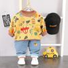 Ropa para Niños Nuevo Otoño Ropa para Niños Suéter Jeans Otoño Niños Manga Larga Set de Dos Piezas Comercio Exterior Japonés y Coreano
