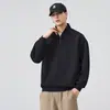 Roupas Masculinas Fengshe / Nova Jaqueta Moletom Masculina Pesada 360G com Gola Alta e Meio Zíper Manga Longa Primavera e Outono 2026