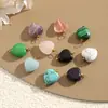 Acessórios de Colar com Pingente de Pedra Natural para Joias Transfronteiriças Exquisitos Acessórios de Colar com Pedra Coração de Pêssego Brincos Simples Feito à Mão DIY Mulheres