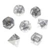 Dados Poliedros de Cristal Blanco Sintético Grabados Número Dados Dnd Dungeons and Dragons Juego de Siete Piezas Z03