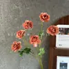 Flores artificiales, arreglo de peonías de 6 cabezas, estilo jardín de Monet, para decoración de salón de bodas, fotografía floral y decoración del hogar; flores artificiales al por mayor