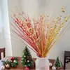 Bolas Douradas em Pó Simuladas de Natal, Galhos Dourados em Pó de Grama Pavão, Itens de Decoração para Feriados, Decorações para Exibição em Casa
