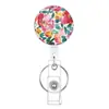Suporte de Crachá Retrátil Flor de Resina Design de Folha Fofa Clip Retrátil para Estudante Suporte de Crachá Fácil Novo Estilo Fácil de Puxar
