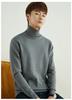 Otoño e Invierno Nuevo Suéter de Cuello Alto para Hombre Regular Suelto Suéter Anti-Lana Camisa Base Tejida para Hombre