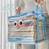 Caja de Almacenamiento para Libros Viejos de Gran Capacidad, Herramienta para Organizar Libros, Bolsa para Libros de Estantería para Dormitorio de Estudiantes, Bolsa Transparente a Prueba de Humedad y Polvo