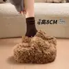 Chinelos de algodão super populares de uma tira 2026, de calçar, com sola macia, de algodão para outono/inverno, novo estilo moderno, chinelos femininos para exterior, felpudos, com sola grossa