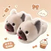 Chinelos de algodão femininos para outono e inverno 2026 novo modelo interno para casa, infantil, cartoon, fofo, pelúcia, quentes, chinelos de algodão infantis