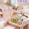 Colgante de Bolsa de la Fortuna Dorada con Peluche de Conejo de Orejas Largas, Lazo, Adorno de Vestido de Princesa, Regalo de San Valentín