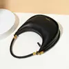 Bolso de Axila Moda Otoño e Invierno 2025 Nuevo Bolso Tejido Tipo Dumpling Transfronterizo Retro Media Luna Bolso de Mujer Bolso Cruzado de Hombro de Cuero Genuino