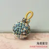 Accesorios de Bola de Flor de la Suerte, Colgantes de Bola Tejidos a Mano, Cadenas para Teléfono DIY, Llaveros, Dijes de Bolsa de Bola Bordados