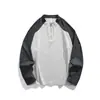 Camiseta de manga larga con bloques de color y media cremallera para deportes al aire libre para hombres y mujeres, primavera y otoño, que absorbe la humedad, de secado rápido, protección solar, adecuada para correr y ciclismo