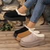 Botas de Neve Vintage para Exterior com Aumento de Altura, Estilo Birkenstock, 2025 com Sola Grossa, Forradas com Lã, Espessadas, Meias Chinelo Fechadas na Ponta para Mulheres, Quentes