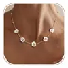 Collar de clavícula con perlas estrelladas transfronterizo con perlas pequeñas, cadena de hueso de serpiente suave y simple para mujer