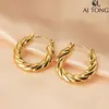 Joyería Aitong, Lujo Accesible y Pendientes de Gama Alta, Aros Lisos, Elegantes y Brillantes, Pendientes Nuevos, Pendientes de Diseño de Nicho