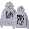 Sudadera con Gráfico de Doble Cara Korn para Hombre Sudadera Gótica Holgada Prenda Versátil Nueva Venta al por Mayor