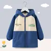 Abrigo protector para niños para otoño e invierno, chaqueta de plumón para uso en exteriores, ropa protectora anti-suciedad, delantal para niños, chaqueta con cremallera para niños mayores