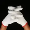 Luvas de Proteção do Trabalho Luvas de Nylon Luvas de Nylon Espessado Fio Branco Luvas de Fábrica Anti-Desgaste Trabalho Atacado Luvas de Fio Proteção