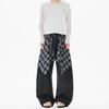 Talla Grande Americano Street Negro Empalmado Falda Pantalón Deportivo para Hombre Primavera y Otoño Suelto Falso Dos Piezas Pantalones Casuales