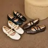 Colección Primavera/Otoño 2026: Estilo Artístico, Cuadrado Poco Profundo, Sin Cordones, Zapatos Planos Mary Jane Retro para Estudiantes y Entusiastas de la Moda