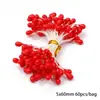 Flor Artificial Roja Grande Flor de Espuma Fruta de un Solo Lado Accesorios Hechos a Mano para Manualidades para Hacer Pasador Flor Envuelto Material para Joyería