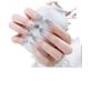 Venta caliente transfronteriza usar belleza de uñas pieza de uña Francés Perla usar uña usar parche de uña falsa fábrica cabello lacio