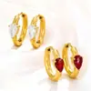 Brincos de Zircônia em Forma de Gota para Mulheres, Luxo Leve, Brincos de Alta Qualidade, Brincos Elegantes, Brincos Versáteis, Brincos de Zircônia com Garras
