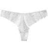 Tanga de encaje completo sexy de talla grande para mujer, perspectiva de lazo, agradable para la piel, hueco, invisible, sin costuras, deportivo, Peach Hip T