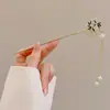 Horquilla de Borlas de Alto Gama Estilo Chino para Mujer, Horquilla para Peinado Hanfu Estilo Antiguo, Horquilla de Madera Versátil para Recogidos en la Parte Posterior de la Cabeza