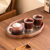 Juego de té de arena púrpura Baifu Zhu Ni de fábrica, juego con tetera de plata 999, dos tazas, lujo ligero, cafetera de té de alta gama, caja de regalo