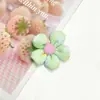 Lazo de flor de cinco pétalos de tela de color caramelo de dibujos animados de colores, accesorio para el cabello DIY, accesorio de decoración para zapatos, sombreros, bolsos y ropa