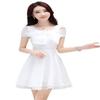 Gongyu Weng Verano Nuevo Hombro Lazo Gasa Vestido de Mujer Vestido de Hada Falda Elegante Moda