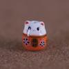 Cuentas sueltas de cerámica de gato de la suerte, accesorios para pulsera, collar y colgante tejidos a mano, con agujero vertical, para manualidades.