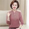 Nuevo Suéter de Invierno con Forro Polar para Mujeres de Mediana Edad y Mayores, Camisa Básica de Terciopelo de Visón, Top de Invierno de Terciopelo Grueso de Una Pieza para Mujer