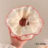 Goma para el pelo de cuadros morados estilo Zhang Lusi para mujer, Goma para el pelo de alta gama estilo coreano, Accesorio para el pelo grande