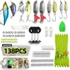 Set de Señuelos, Kit Completo de Señuelos, Cebo de Pesca, Cebo Artificial, Señuelo Duro, Minnow, Spinnerbait, Señuelo Blando, Señuelo Minnow
