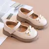 Zapatos de piel para niña 2026 otoño nuevo moda versátiles suela blanda ligeros estilo universitario zapatos Mary Jane para niños mayores