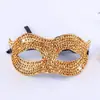 Máscara de Media Cara Bola de Navidad Transfronteriza Máscara de Cabeza de Zorro Completa de Diamantes Máscara para Fiesta de Carnaval y Festividades Venta al por Mayor