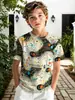 Camiseta Casual Infantil con Estética Negra Mariposa Hada Impresión 3D, Verano Delgada Transpirable Manga Corta, Mayoreo