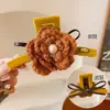 Grampo de Cabelo de Lã com Flor Ab de Alta Qualidade para Mulheres 2025 Novo Estilo Grampo Tubarão para Cabelo Grampo de Cabelo Outono e Inverno na Parte de Trás da Cabeça