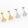 Pendientes de Minifalda con Diamantes Completos de Nuevo Estilo Transfronterizos Europeos y Americanos, Pendientes de Circonita Estilo Nicho para Mujer, Pendientes de Lujo Ligero de Alta Gama